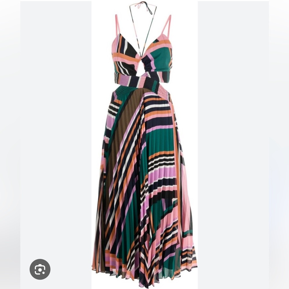 ba&sh / Uhaina pleated side cutout dress